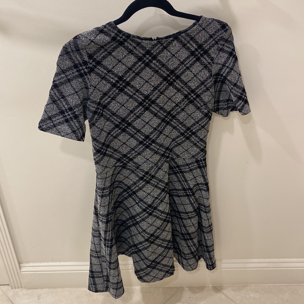 Aqua Checkered Dress Size L Women's Black and Gray